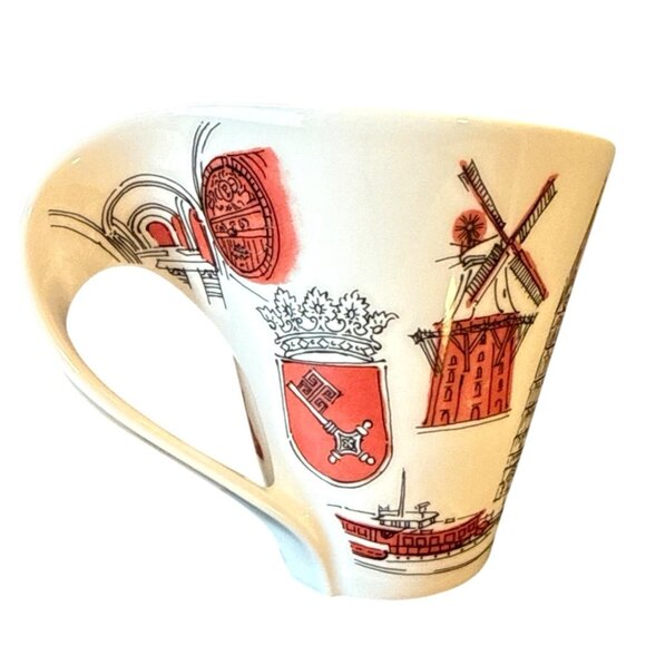 Villeroy & Boch 1748 Right Twist Handle Coffee Mug Cup Landmarks Bremen Germany - Picture 2 of 12